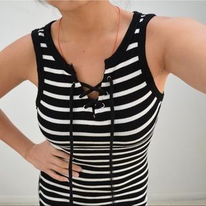 Black and white spandex dresses